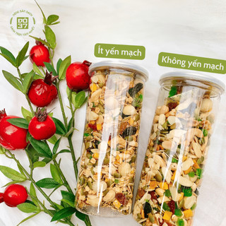 Granola Siêu Hạt ĐÔ 37 Ít Yến Mạch Tự Nhiên 100% Không Đường Giảm Cân Ăn Kiêng Dinh Dưỡng Hũ 300-500 Gram