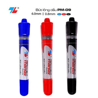 [PM09 - CHÍNH HÃNG] HỘP 10 Cây Viết Lông Dầu/ Bút Lông Dầu 2 Đầu LOẠI LỚN Thiên Long Cao Cấp PM-09/ PM 09