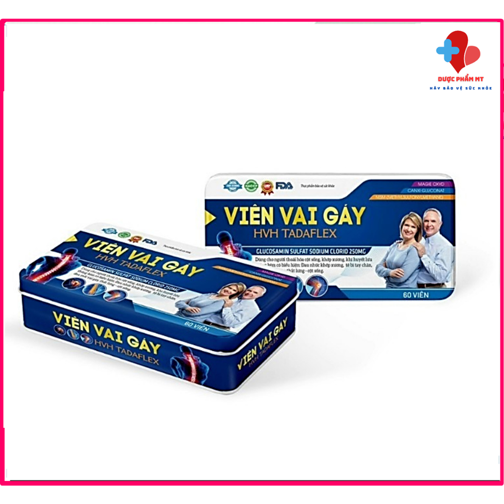 Viên Vai Gáy HVL TADAFLEX Giảm triệu chứng đau mỏi vai gáy, giảm nguy cơ huyết khối, tắc mạch, giúp tăng cường lưu thông
