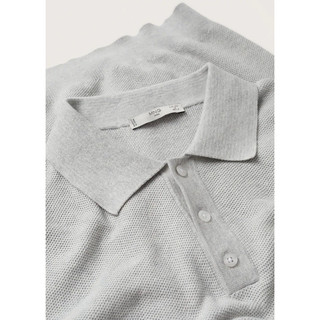 Áo polo nam Mango authentic TEXTURED COTTON size M