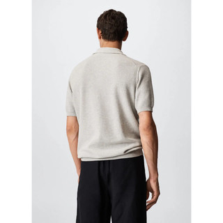 Áo polo nam Mango authentic TEXTURED COTTON size M