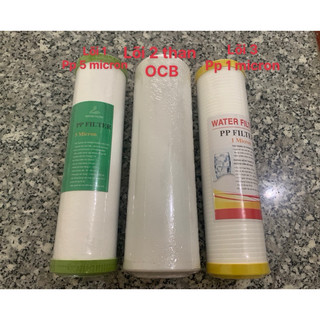 Lõi lọc nước số 123 , bộ 3 cục lọc nước ro