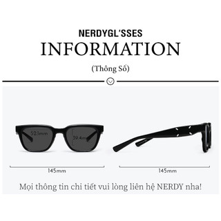 Kính mát NERDY GM MM110 GM MM bestquality nam nữ tròn đẹp, cao cấp thời trang Hàn Quốc chống tia UV kèm combo nước,khăn
