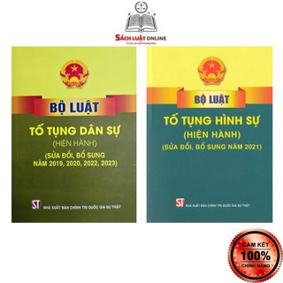 Sách - Combo 2 cuốn Bộ luật tố tụng dân sự + Bộ luật tố tụng hình sự
