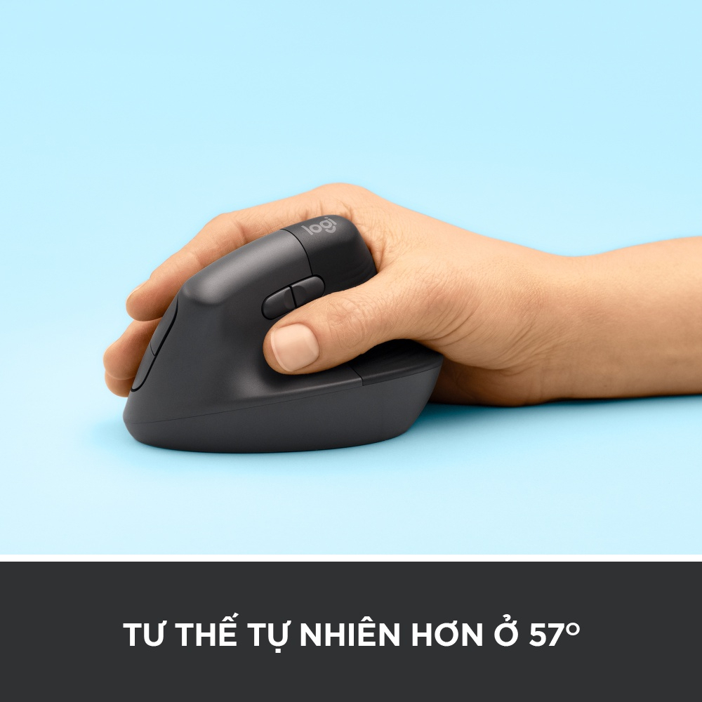 Chuột không dây công thái học Logitech Lift Vertical Bluetooth|USB Giảm ồn Kết nối đa thiết bị Chính hãng BH 12 Tháng | BigBuy360 - bigbuy360.vn