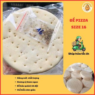 Đế pizza tươi size 16cm kèm lá thơm và phô mai bào làm pizza tại nhà cho bé