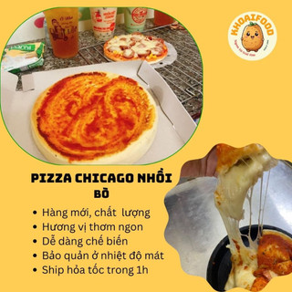 Pizza nhồi chicago vị bò x3 lần phô mai siêu hot ( 400gr )