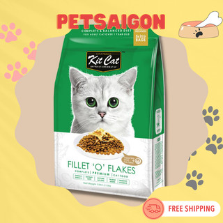 Thức ăn hạt kitcat cho mèo - topping cá xông khói - cho mèo kén ăn