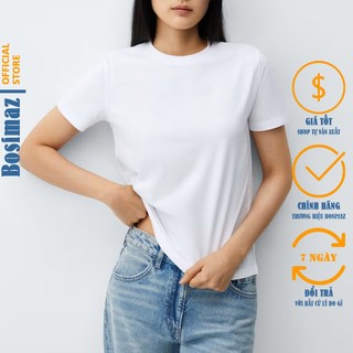 Áo thun nữ tay ngắn Bosimaz TS311 cổ tròn phom vừa, thun poly 4 chiều, vải đẹp dày, thoáng mát không xù lông.