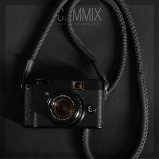 Dây đeo máy ảnh Cammix bản tròn bọc da dê - Dây đeo máy ảnh da thật - Dành cho máy Fuji, Canon, Nikon,...