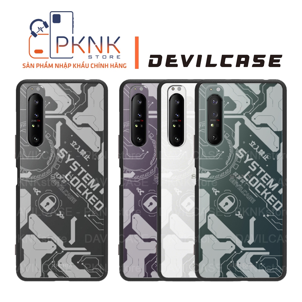 Ốp Lưng Devilcase Sony Xperia 1ii I Phiên Bản Lite SYSTEM LOCKER (Khung Đen + Phím Đen)