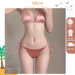 Bikini 2 mảnh sang chảnh bóng nhũ quyến rũ nhiều màu cho nữ. đồ bơi 2 mảnh basic bling sẵn đệm mút.