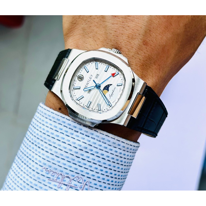 [Chính Hãng 100%] Đồng Hồ Nam Bentley BL2340 (2340) Máy (Quartz) Pin Kính Sapphiare Mặt Siz 40mm Dây