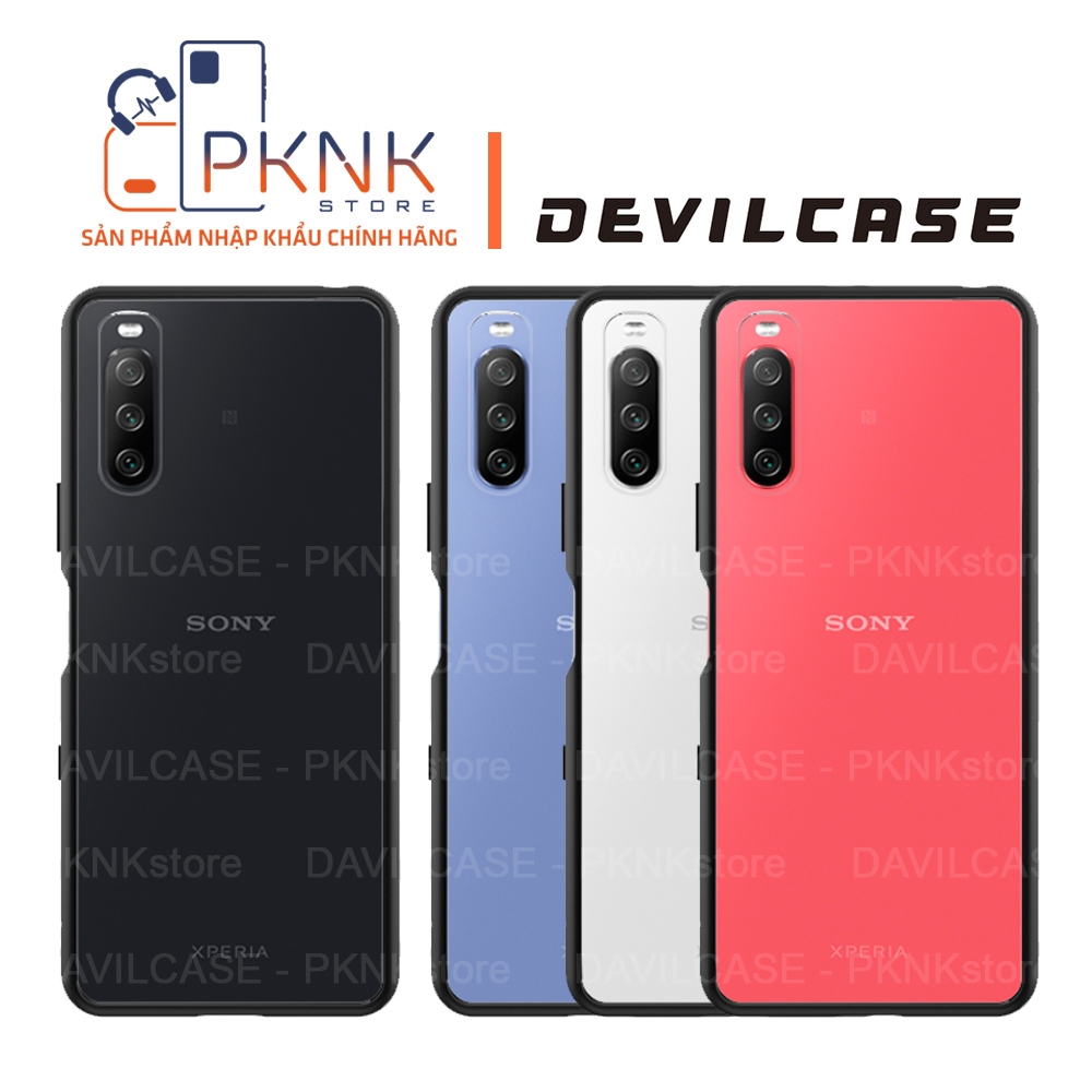 Ốp Lưng Devilcase Sony Xperia 10iii I Phiên Bản Lite (Khung Đen + Phím Đen)