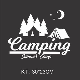 Decal dán trang trí xe hơi CAMPING