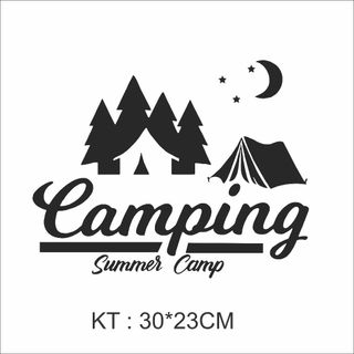 Decal dán trang trí xe hơi CAMPING