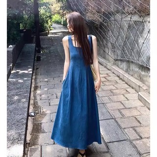 Váy denim dáng dài