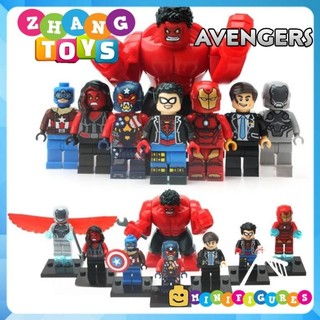 Đồ chơi Xếp hình Captain America - Super Adaptoid - SpiderBoy - She Hulk - Hammer Coulson Marvel Minifigures Xinh X0151
