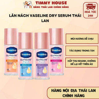 Lăn nách vaseline dry serum thái lan, lăn khử mùi trắng sáng da mẫu mới 45ml