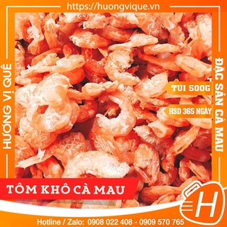 Tôm khô cà mau - túi hút chân không 500g - đặc sản cà mau