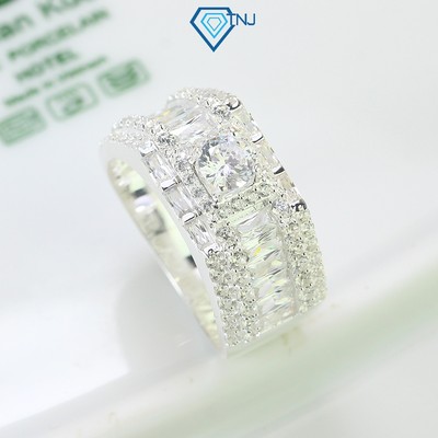 Nhẫn bạc 925 cho nam cao cấp đính đá sang trọng, đẳng cấp NNA0581 - Trang Sức TNJ
