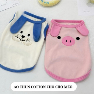 Áo thun ba lỗ tay gấu hoạt hình cho chó mèo áo thú cưng dễ thương hiha pets.