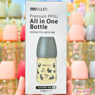 Bình sữa Moyuum Thỏ 170ml 270ml, bình moyuum Thỏ xám, thỏ hồng 170ml chính hãng Hàn Quốc