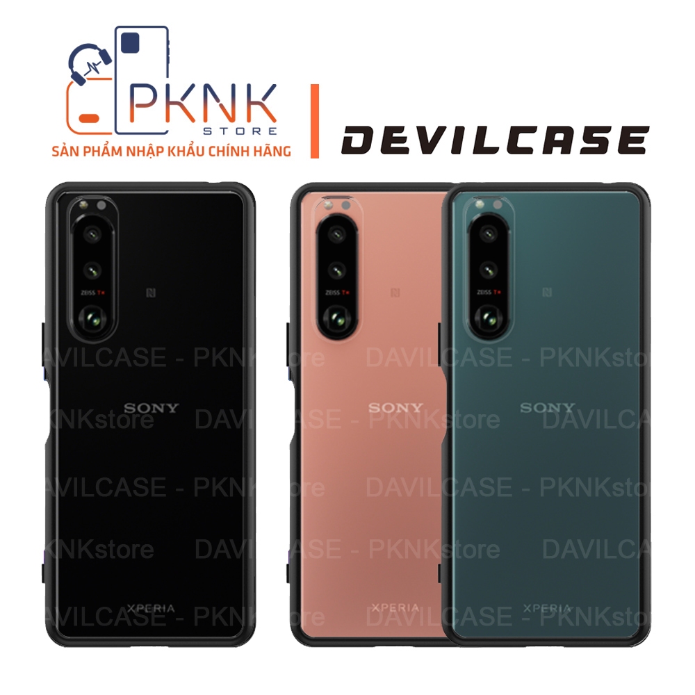Ốp Lưng Devilcase Sony Xperia 5iii I Phiên Bản Lite (Khung Đen + Phím Đen)