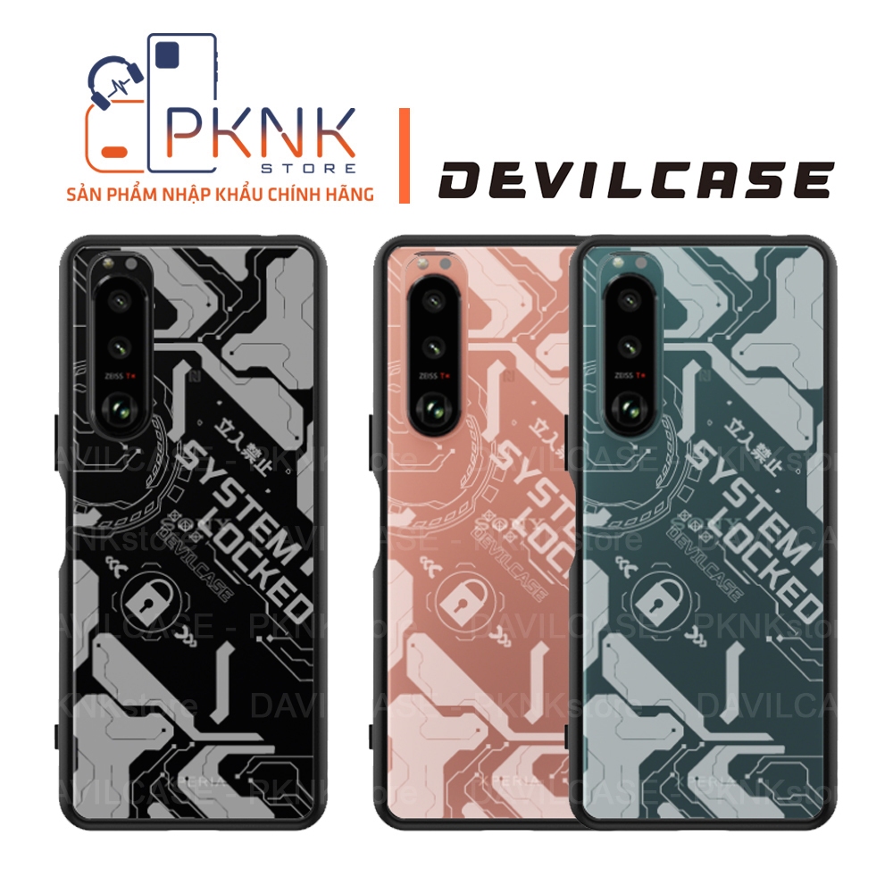 Ốp Lưng Devilcase Sony Xperia 5iii I Phiên Bản Lite SYSTEM LOCKER (Khung Đen + Phím Đen)