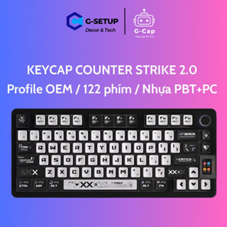 [Bản cao cấp] Keycap CSGO Counter Strike 2.0 profile OEM chất liệu PBT+PC 122 phím của G-Cap Store