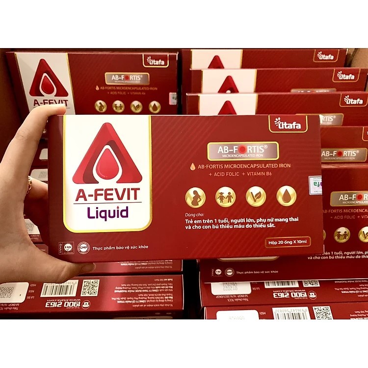 Sắt nước A-FEVIT LIQUID hộp 20 ống x 10ml