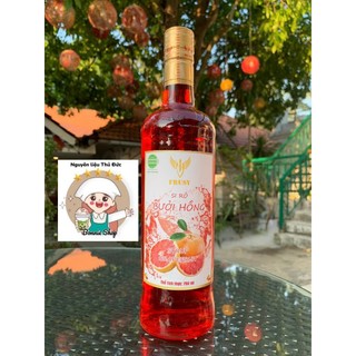 Siro syrup bưởi hồng frusy 750ml - bí quyết pha chế trà bưởi thơm ngon đậm vị