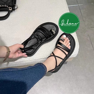 (HCM-CHÂN TO TĂNG SIZE-FULLBOX) Giày sandal nữ xỏ ngón phối khuy hậu chun đế 5PH êm chân _giày quai hậu nữ sang chảnh