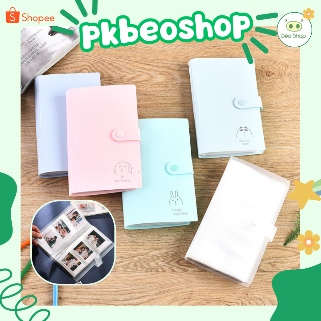 Album ảnh sổ đựng lomo card Pkbeoshop đựng ảnh in chụp idol mini 6x9 120 240 ngăn có chốt dễ thương