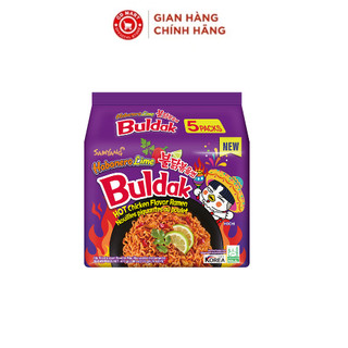 Bịch 5 gói mì khô gà vị chua cay Samyang Lime 140g/gói