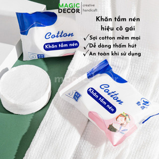 Khăn tắm nén du lịch Cotton kích thước 70x140cm nhỏ gọn tiện lợi khi đi xa - Magichomedecor