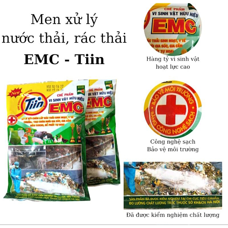 COMBO 5  GÓI Chế Phẩm Vi Sinh Vật Hữu Hiệu EMC (gói 200 gram)- Khử Mùi Hôi Thối, Phân Hủy Rác Thải