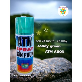 Sơn xịt xe máy xe mô tô màu candy green atm a003