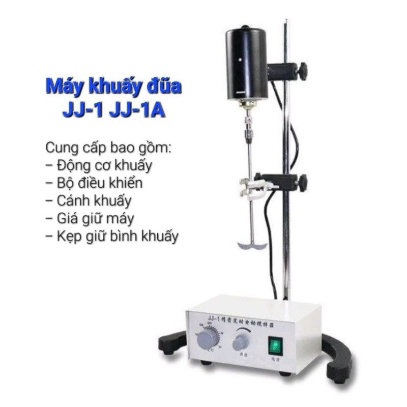 MÁY KHUẤY ĐŨA JJ-1 60W 100W 300W, máy khuấy cần JJ-1A JJ-1H, máy khuấy hóa chất tốc độ cao 3000rpm