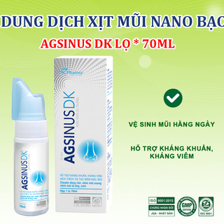 Xịt mũi Agsinus DK chai 50ml - Dung dịch vệ sinh mũi hiệu quả