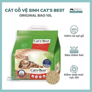 [Cát Gỗ]  Cát Vệ Sinh Cho Mèo Cat's Best (Catbest/ Catsbest/ Cat’sbest) Original Bao 10L