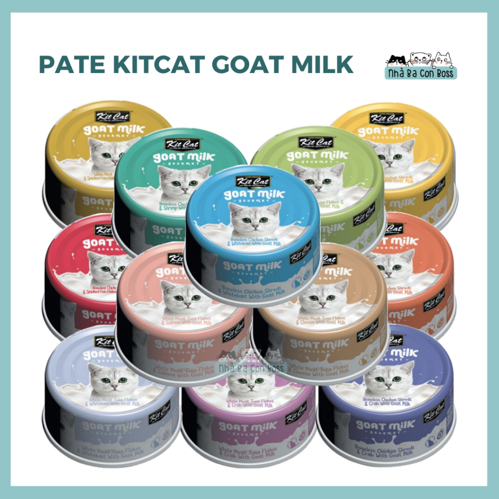 [Lon 70g] Pate cho mèo Kitcat Goat Milk DATE CUỐI T7/2025