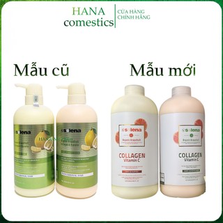 Cặp gội xả bưởi selena 800ml chống rụng tóc phục hồi tóc hư tổn