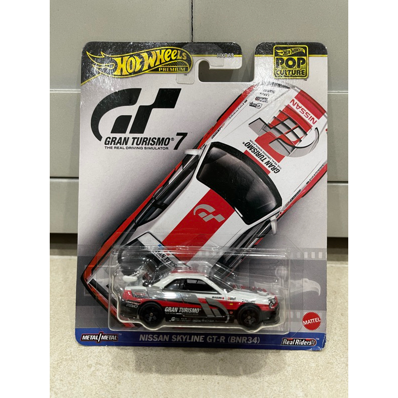 Xe mô hình đồ chơi bánh cao su Hotwheels 1:64 PREMIUM - GRAN TURISMO 7 - Nissan Skyline GT-R (BNR34)