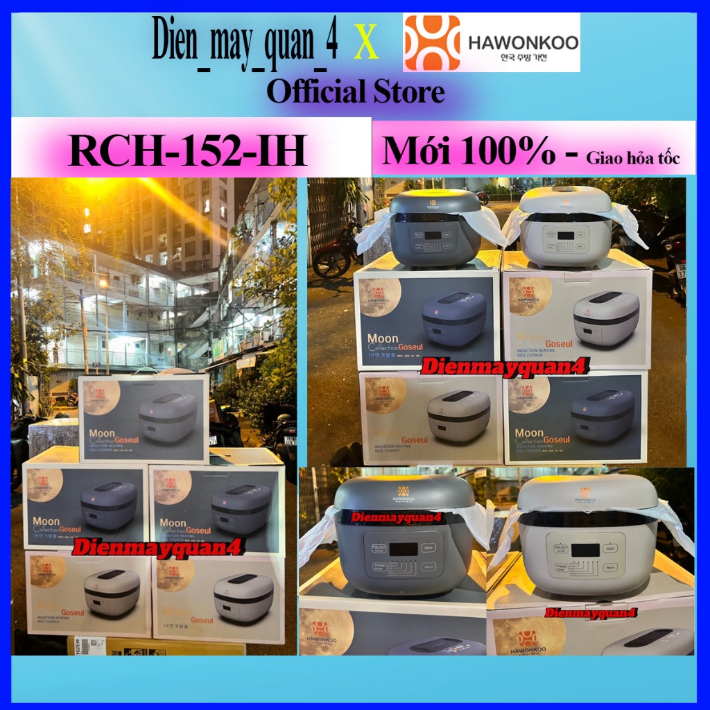 [RCH-152] Nồi cơm điện cao tần Hawonkoo RCH-152-IH-CF / RCH-152-IH-PK / RCH-152-IH-GR - Hàng chính h