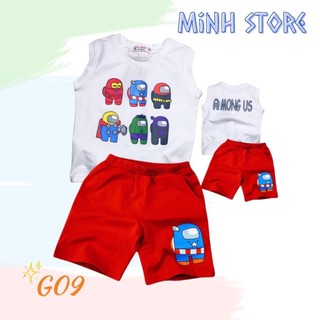 Đồ bộ sát nách bé trai g09 size 24-38kg g&k kids - minh store