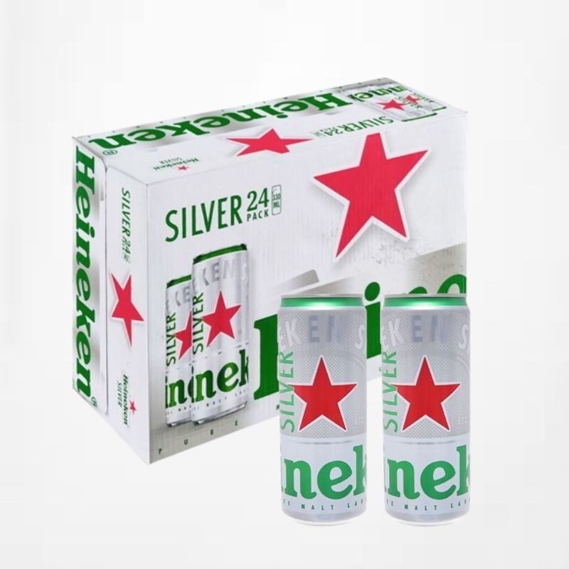 Bia Heineken bạc thùng 24 lon 330ml