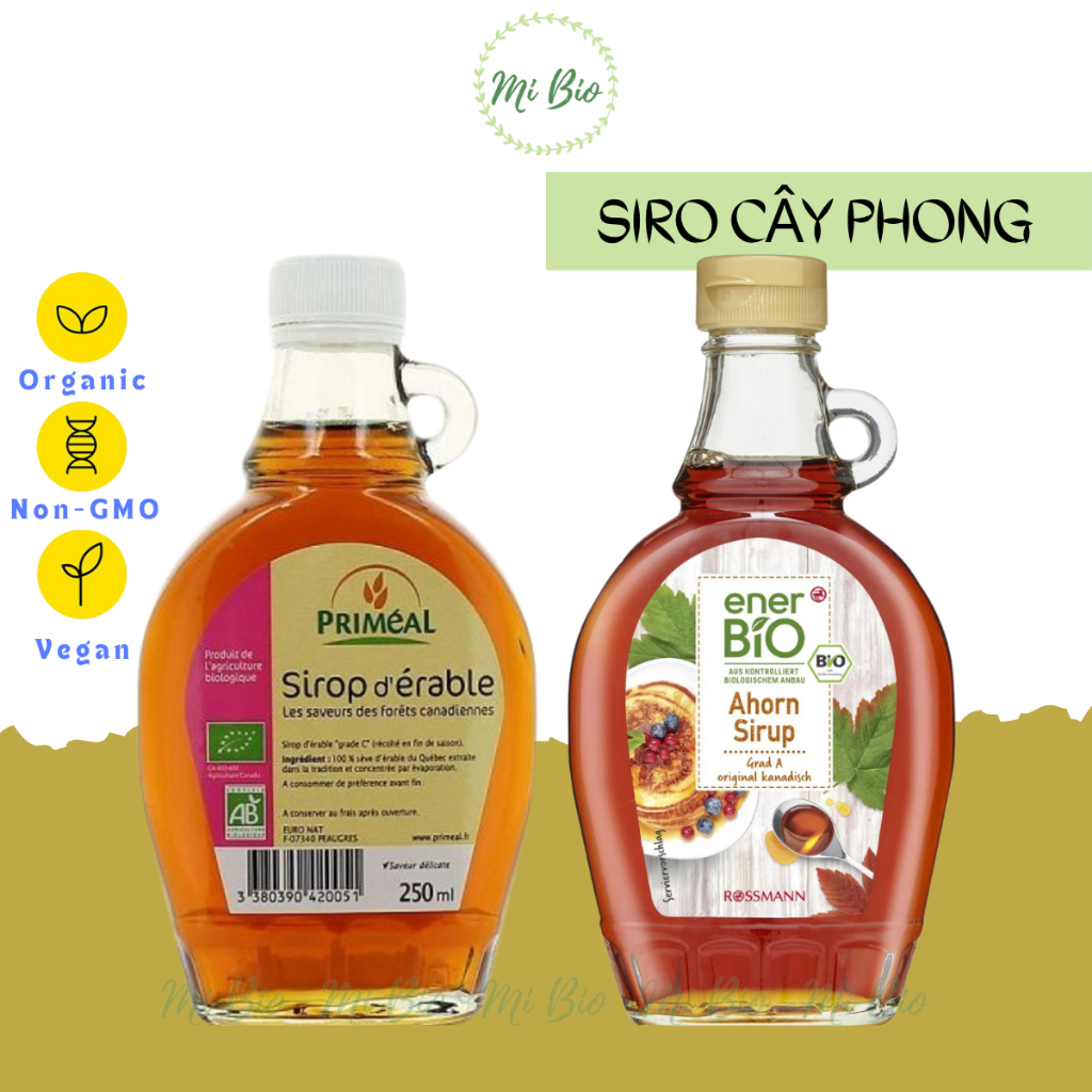 Xi rô cây phong hữu cơ Maple Syrup  250ml (Cofradex - Radiant)