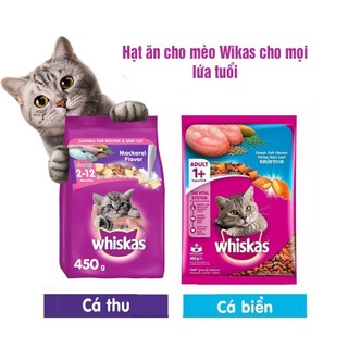 Hạt Whiskas Cho Mèo Con Junior 450g, Thức ăn cho mèo trưởng thành Whiskas 400g
