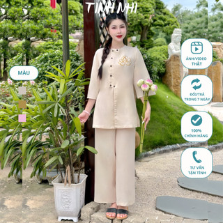 Đồ lam pháp phục đi lễ TINH NHI thanh lịch và tôn dáng PP141